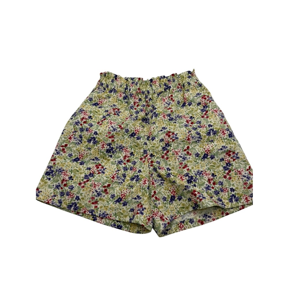 Uniqlo Easy Shorts Floral Print Elastic Waist Shorts Size 8-9
